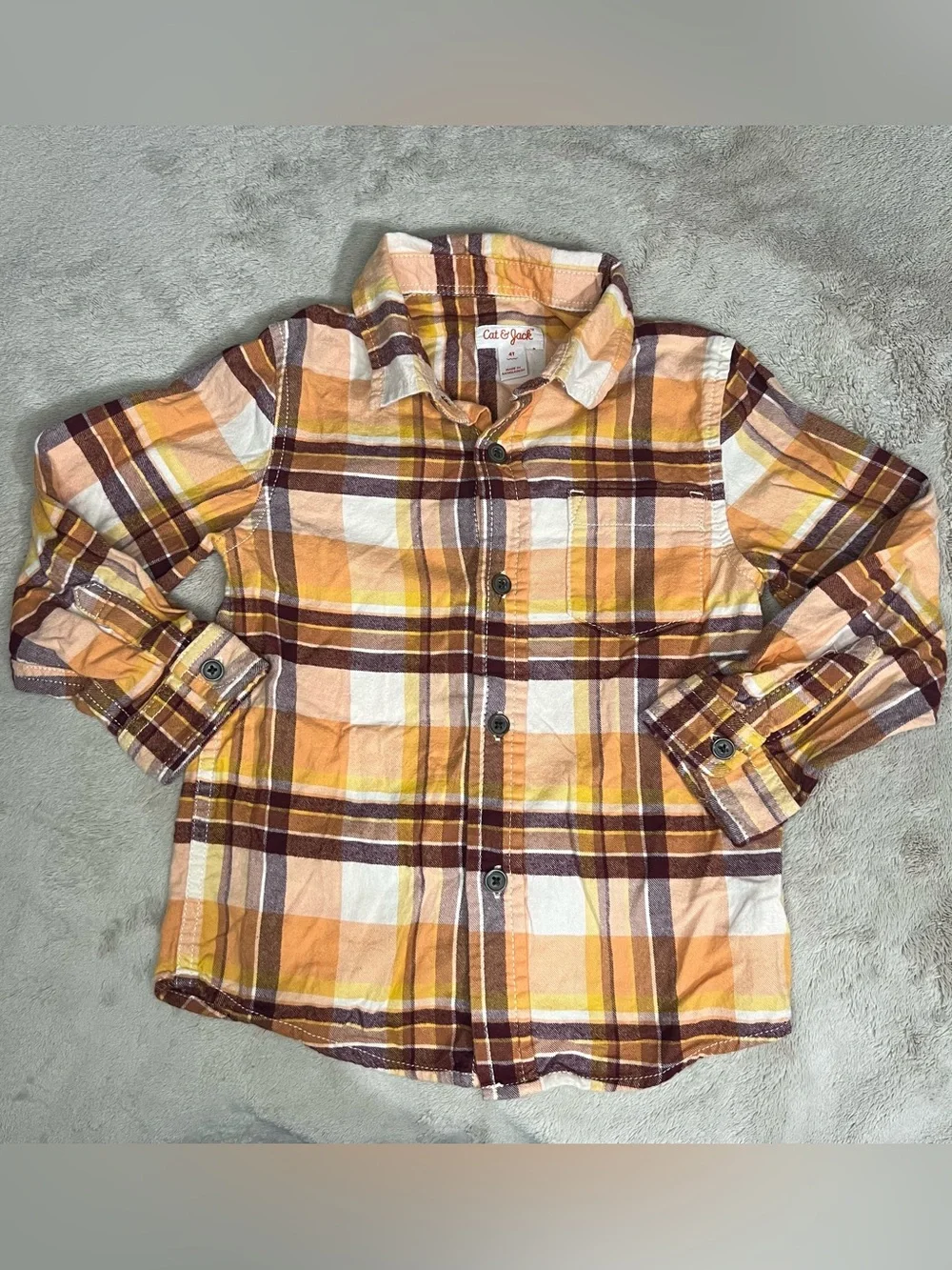 Cat & Jack Plaid Button Up Shirt